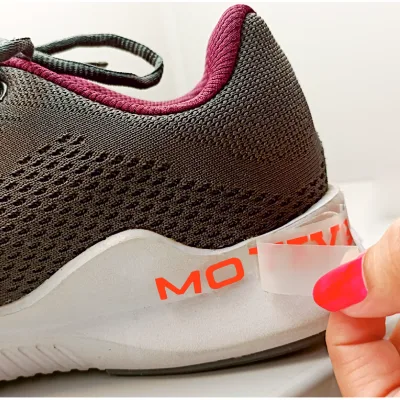 Cold transfer labels for branding and logos on slippers shoes and sandals